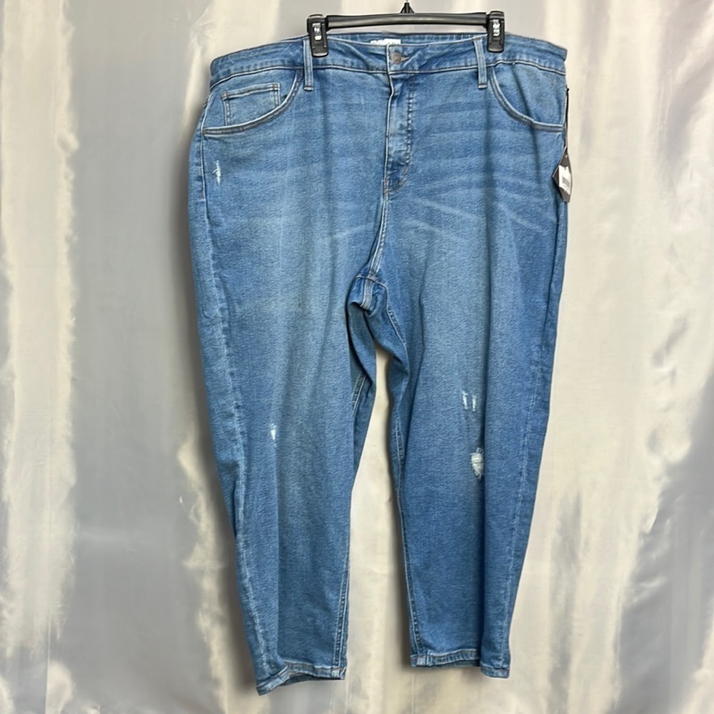 AVA & Viv high rise, slim straight, crop stretch, denim jeans